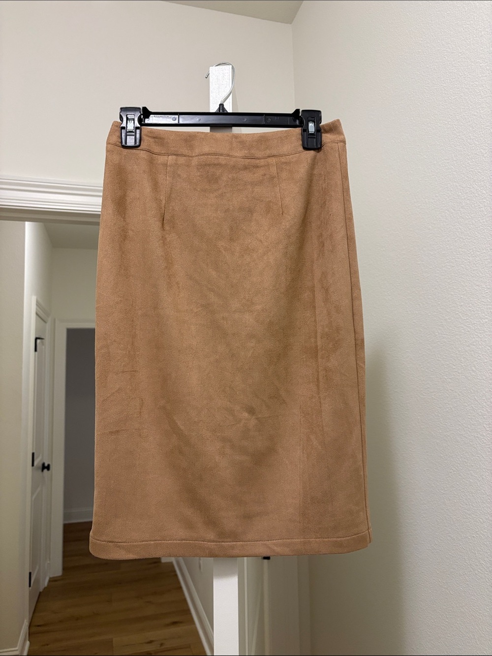 Lulus Superpower Tan Suede Pencil Skirt Beige - Size Small